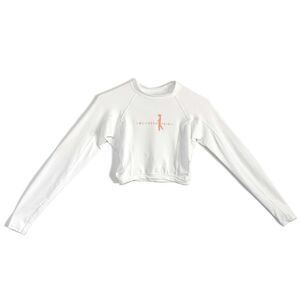 NWT Southern Saint Women’s Fitted White Crop Sun Shirt Rashguard SZ S Beach